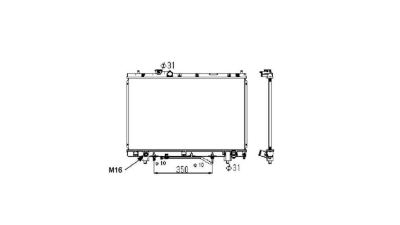 Radiator racire Toyota Picnic, 08.1996-04.1998, Motorizare 2.0 94kw Benzina, tip climatizare Cu/fara AC, cutie automata, tip Denso; diametru intrare/iesire 31/31mm, dimensiune 698x425x16mm, Cu lipire fagure prin brazare, Aftermarket