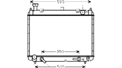 Radiator racire Toyota Hi-Ace (Hx10), 1995-08.2001 Motor 2, 4 85kw; 2, 4 D 55/58kw Diesel/Benzina, cutie Automata; diametru intrare/iesire 35/35mm, dimensiune 526x625x26mm, Cu lipire fagure prin brazare, Aftermarket