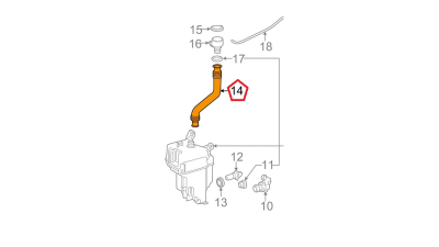 Gat umplere rezervor spalator Toyota Highlander (U50), 12.2013-2019, Gat de umplere cu capac, Aftermarket