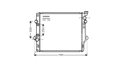 Radiator racire Toyota Land Cruiser 120 (Fj120) 11.2003-12.2010, Motorizare 2, 7 112/120kw Benzina, tip climatizare Cu/fara AC, cutie automata, dimensiune 650x593x16mm, Cu lipire fagure prin brazare, Aftermarket