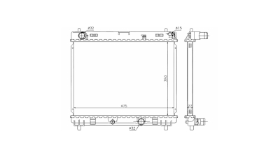 Radiator racire Toyota Urban Cruiser, 01.2009-2015, Motorizare 1, 4 D-4d 66kw Diesel, tip climatizare Cu/fara AC, cutie Manuala, dimensiune 479x350x27mm, Cu lipire fagure prin brazare, KOYO