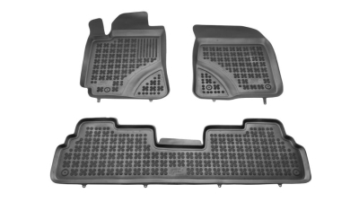 Set covorase auto din cauciuc Toyota Corolla Verso (Zer/Zze), 06.2004-03.2009, negru, presuri tip tavita, Rezaw elastomer 201418, Aftermarket