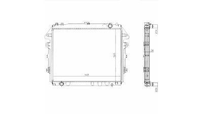 Radiator racire Toyota Hilux, 08.2005-2015, Motorizare 2, 7 118kw Benzina, tip climatizare Cu/fara AC, cutie Manuala, dimensiune 658x500x26mm, Cu lipire fagure prin brazare, Aftermarket