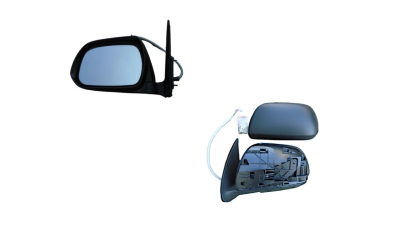 Oglinda exterioara Toyota Hilux (N70), 01.2012-, partea Stanga, culoare sticla crom, sticla convexa, cu carcasa neagra, ajustare electrica, , 81P1515E