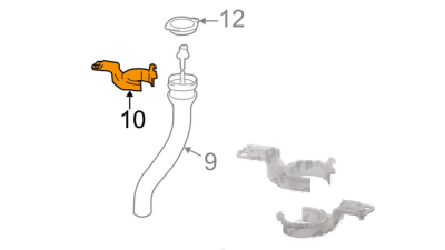 Gura umplere vas spalator Toyota Rav4 (Xa40), 01.2013-02.2016; Lexus Nx (Az10), 08.2014-, cu suport fixare