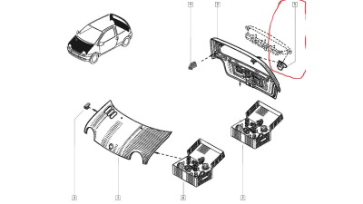 Clips mentinere Renault Twingo , original 8200237892 pentru hayon spate