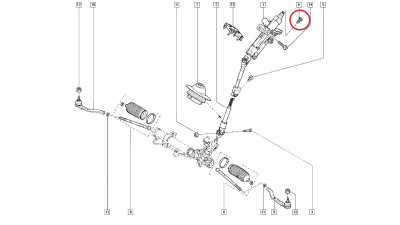 Surub fixare volan M12 pentru Trafic 2, Mascot 8200445166