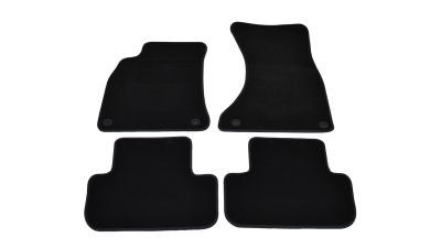 Covorase mocheta Audi A4 Avant 5/2008- , Audi A4 Sedan 4 usi 11/2007- Negre, set de 4 bucati