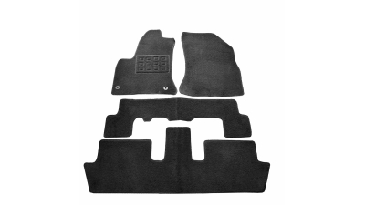 Covorase mocheta Citroen C4 Picasso I 7 locuri, 02/2007-2011, Negre, set de 4 Buc.