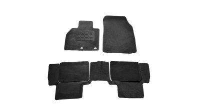 Covorase mocheta Renault Scenic III [Grand] 2009-2016, Negre, set de 5 Buc.