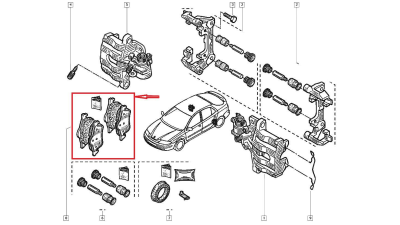 Placute frana spate Ford C-Max, Focus 2, Volvo C30, Renault, Renault Laguna 3, Opel Vectra C, Originale Renault 8671016711