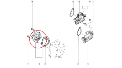 Pompa apa Renault Scenic 2, Megane 2 , motor 1.9 F9Q, Pompa Originala 8671019585