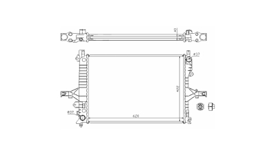 Radiator racire Volvo S80 07.1998-07.2006 2,0 T; 2,4; 2,9; Diesel/Benzina, Manual, Cu/fara AC, 620x421x32, Cu lipire fagure prin brazare Aftermarket