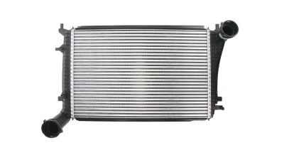 Intercooler Audi A3 (8P), 06.2003-05.2009, motor 1.9 TDI 77kw, 2.0 TDI 103kw, diesel, cu/fara AC, aluminiu brazat/plastic, 615x410x32 mm, Behr/Hella, cu senzor presiune 