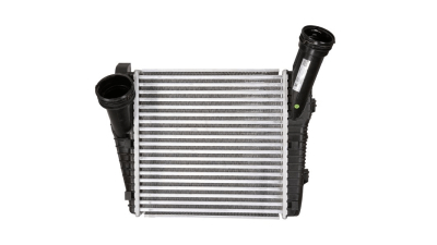 Intercooler Audi Q7 (4L), 03.2006-2015, motor 3.0 TDI 150/155/165/171/176kw, diesel, cutie automata, cu/fara AC, aluminiu brazat/plastic, 287x292x50 mm, SRLine, intercooler dreapta; conexiune Rapida de admisie/evacure 