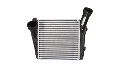 Intercooler Audi Q7 (4L), 03.2006-2015, motor 3.0 TDI 150/155/165/171/176kw, diesel, cutie automata, cu/fara AC, aluminiu brazat/plastic, 286x292x50 mm, Behr/Hella, intercooler dreapta; conexiune Rapida de admisie/evacure 