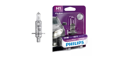 Bec H1 PHILIPS 99ZS201P, 12V; 55W; VisionPlus; 60% mai usor; P14.5s; ECE, 1 buc.