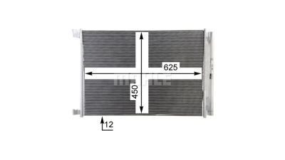 Condensator climatizare, Radiator AC 675 (645)x445x12mm, MAHLE AC412000P