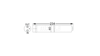 Filtru uscator aer conditionat 40x235mm, MAHLE AD247000S