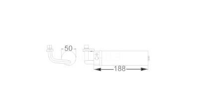 Filtru uscator aer conditionat Nissan Qashqai 2007-2013, 50x188mm, MAHLE AD67000S