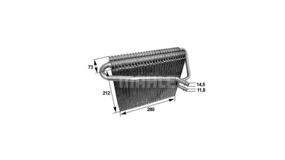 Evaporator aer conditionat Opel Astra G 1998-2009, Zafira 1999-2005, 280x235x74mm, MAHLE AE47000S