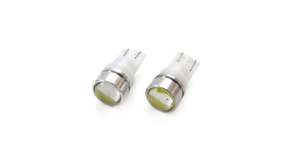 Bec de pozitie tip LED , T10 W2.1x9.5 W5W, 12V , 3xCOB, cu lupa , culoare alb , AMIO, set 2 buc