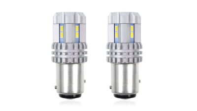 Bec stop frana ciresa auto tip LED  UltraBright Canbus R5W, 12V-24V; BA15d P21/5, 12 LED SMD 3020, 2 buc.