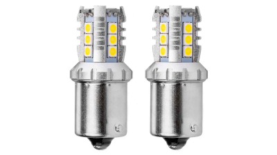 Bec semnalizare AMIO LED Canbus, BA15S P21W R10W R5W Alb 12V/24V, 3030 16SMD 1156, set 2 buc