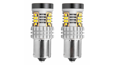 Bec semnalizare AMIO LED Canbus, BA15S P21W R10W R5W Alb 12V/24V, 3020 24SMD 1156, set 2 buc