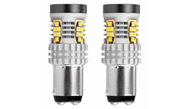 Bec stop frana AMIO LED Canbus   BAY15D P21/5W alb 12V/24V, 3020 24SMD 1157,  set 2 buc