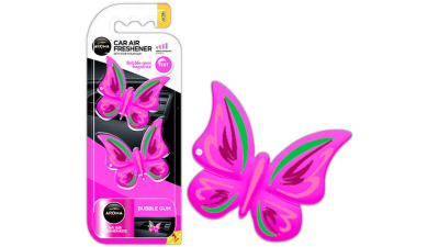 Odorizant auto pentru oglinda AROMA FANCY SHAPES BUTTERFLY Bubble Gum