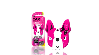 Odorizant auto pentru oglinda AROMA CAR DOG Pink Blossom Polimer