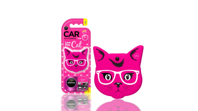 Odorizant auto pentru oglinda AROMA CAT Pink Blossom Polimer