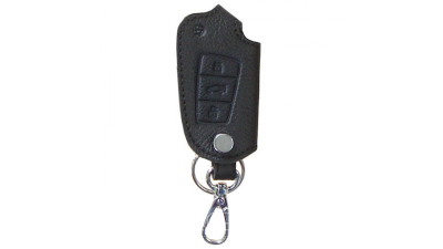 Husa cheie din piele pentru Audi A2 A3 A4 A5 A8, cusatura neagra , pentru cheie cu 3 butoane 