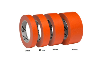 Banda mascare rosie COLAD Orange adeziv putere mare lungime 50 m, latime 38 mm, 6 buc la set