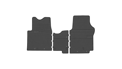 Set covorase auto din cauciuc pentru Fiat Talento 2016-2020, Nissan Nv300 2016, Opel Vivaro 2 2014-2019, Renault Trafic 3 2014, presuri BestAutoVest, Negru