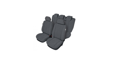 Set huse scaun model Elegance pentru Opel Karl, culoare Gri, set huse auto Fata + Spate