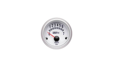 Ceas indicator presiune ulei Sumex Race Sport, alb, 52mm 12V, 0-7 bar, iluminat