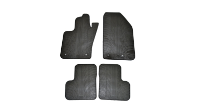 Set covorase auto din cauciuc Fiat 500X 02.2015-, Jeep Renegade 02.2015-, Negru, Gledring, 4 buc.