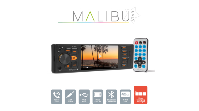 Unitate principala multimedia „Malibu Star inch - 1 DIN - 4 x 50 W - BT - MP3 - AUX - SD - USB