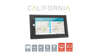 Player auto „California inch - 2 DIN - 4 x 50 W - WiFi - BT - MP5 - AUX - SD - USB