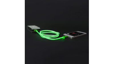 Cablu de date si incarcare luminos pentru iPhone 5, 5S, 5C, 6, 6plus / iPod / iPad USB, Portocaliu