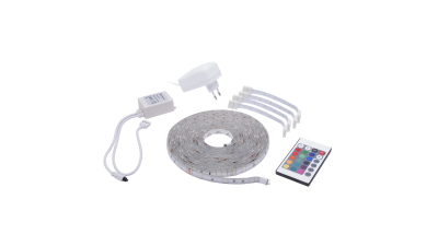 Set banda LED RGB, 5m, IP65, cu telecomanda