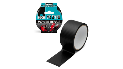 Banda adeziva intarita cu material BISON Power Repair - neagra - 10 m