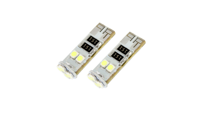 Bec auto led SMD Can Bus Carguard 12V T10 W2.1x9.5d 3W alb , led pozitie 2 buc.