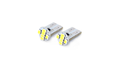 Bec auto led SMD Carguard 12V T10 W2.1x9.5d 0.6W alb , led pozitie 2 buc.