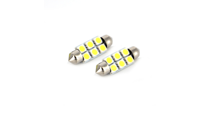 Bec auto LED Carguard cu 6 leduri 12V SV8,5 1.5W , 36 mm, tip sofit , set becuri 2 buc