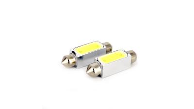 Set 2 becuri auto Carguard cu LED COB 12V 41mm 3W C5W alb sofit 