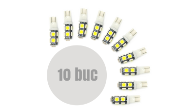 Bec de pozitie LED SMD T10 W2.1x9.5 12V 2.25W (W3W) , set 10 buc.