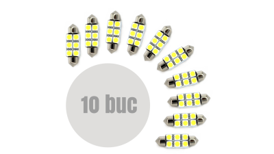 Bec auto Sofit SV8.5 LED SMD 41mm 12V 1.5W, pret pentru 1 buc.